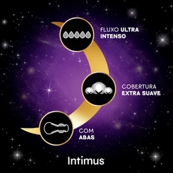 ABSORVENTE INTIMUS NOTURNO LONGA EXTRA SUAVE COM ABAS COM 10 UNIDADES