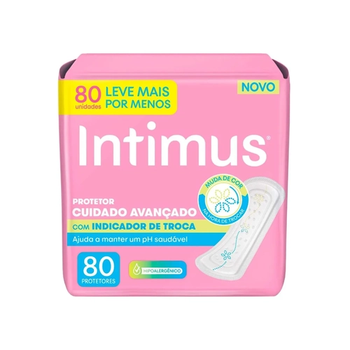 PROTETOR DIARIO INTIMUS INDICADOR TROCA COM 80 UNIDADES