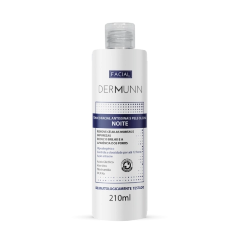 TONICO FACIAL DERMUNN NOITE PELE OLEOSAS 210ML