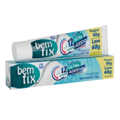 CREME FIXADOR BEMFIX SEM SABOR 68G PAGUE 50G
