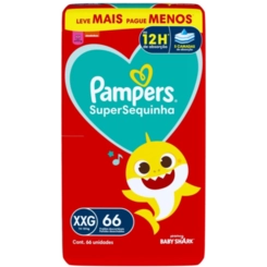 FRALDA PAMPERS SUPERSEQUINHA GIGA XXG COM 66 UNIDADES