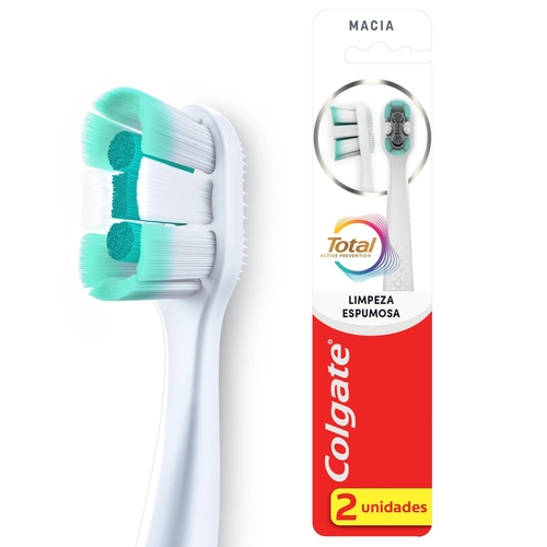 ESCOVA DENTAL COLGATE TOTAL LIMPEZA ESPUMOSA 2 UNIDADES