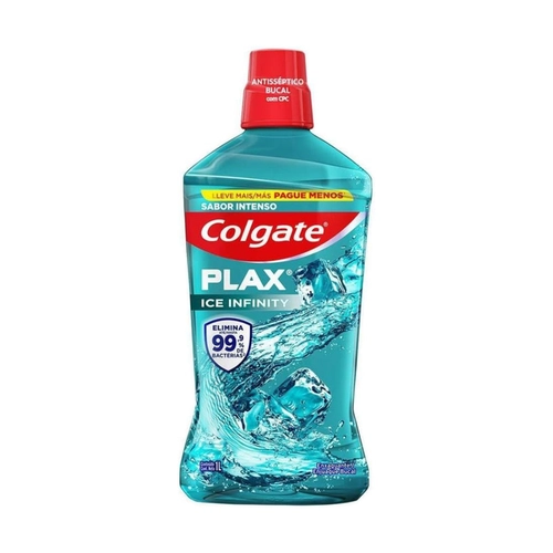 ENXAGUANTE COLGATE PLAX ICE INFINITY 1L LEVE MAIS PAGUE MENOS