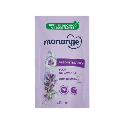 SABONETE LÍQUIDO MONANGE LAVANDA REFIL 400ML