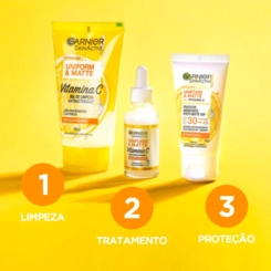 GEL DE LIMPEZA GARNIER UNIFORM&MATTE VITAMINA C 150GR