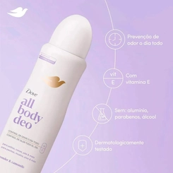 DESODORANTE CORPORAL DOVE ALL BODY DEO LAVANDA E CAMOMILA 150ML