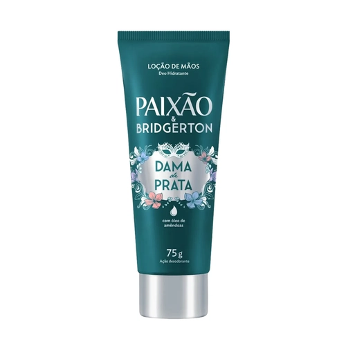 LOÇÃO HIDRATANTE PARA MÃOS PAIXÃO BRIDGERTON DAMA DE PRATA 200ML 75G
