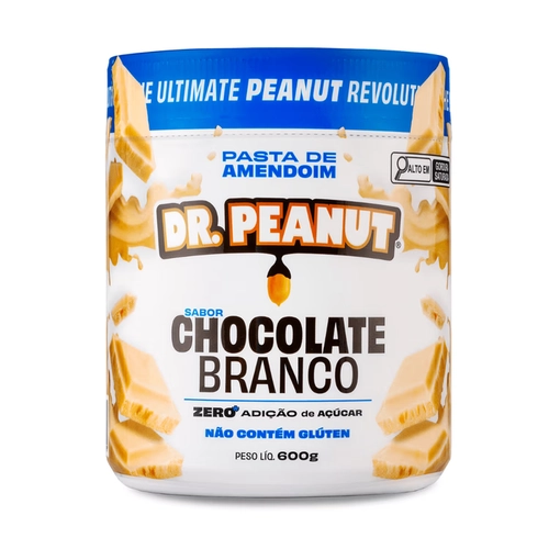 PASTA DE AMENDOIM DR PEANUT CHOCOLATE BRANCO 600G