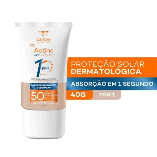 PROTETOR SOLAR DARROW ACTINE ONE COLORS FPS50 COR 1 40G