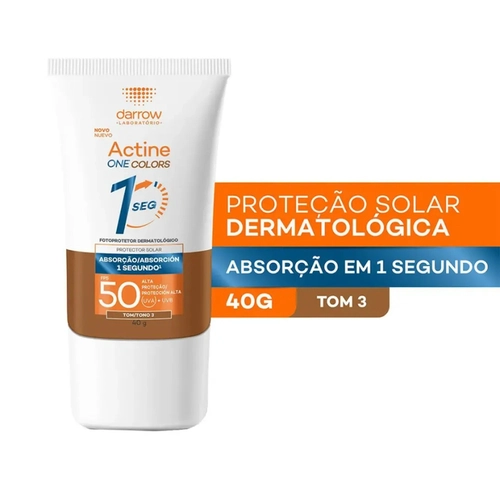 PROTETOR SOLAR ACTINE ONE COLORS FPS50 COR 3 40G