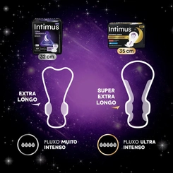 ABSORVENTE INTIMUS NOTURNO TODA TRANQUILA SUAVE COM ABAS COM 8 UNIDADES