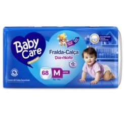 FRALDA BABY CARE PANTS HIPER M COM 68 UNIDADES