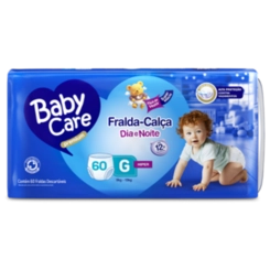 FRALDA BABY CARE PANTS HIPER G COM 60 UNIDADES