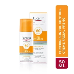 PROTETOR SOLAR FACIAL GEL CREME EUCERIN TOQUE SECO ANTIOLEOSIDADE FPS60 52G