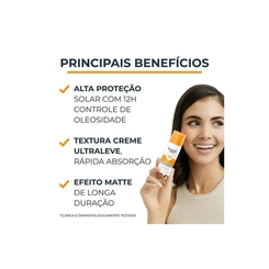 PROTETOR SOLAR FACIAL GEL CREME EUCERIN TOQUE SECO ANTIOLEOSIDADE FPS60 52G