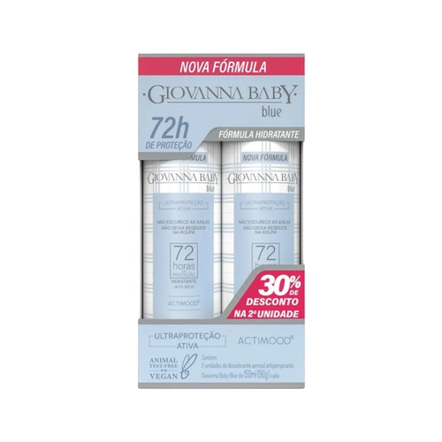 KIT DESODORANTE GIOVANNA BABY AEROSOL 72H BLUE 150ML