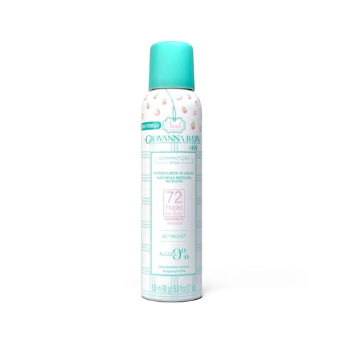 DESODORANTE GIOVANNA BABY AEROSSOL 72H CANDY 150ML