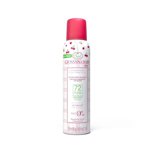 DESODORANTE GIOVANNA BABY AEROSSOL 72H CHERRY 150ML
