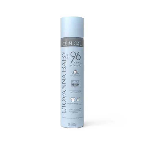 Desodorante Antiperspirante Aerosol Giovanna Baby Blue 72h Feminino 200ml