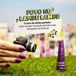 ESMALTE RISQUE LOLLAPALOOZA BRASIL FOTO NO LAMBE LAMBE 8ML