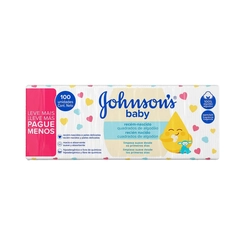ALGODÃO QUADRADO JOHNSONS BABY RECÉM NASCIDO COM 100 UNIDADES