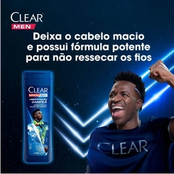 SHAMPOO CLEAR MEN ANTICASPA HIDRATAÇÃO CAMPEÃ VINI JR 400ML