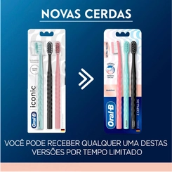ESCOVA DENTAL ORAL B ICONIC ULTRA MACIA COM 3 UNIDADES