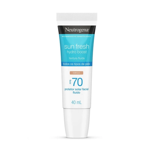 Protetor Solar Facial Neutrogena Sun Fresh Hydro Boost FPS 70 Cor 2.0 40ml