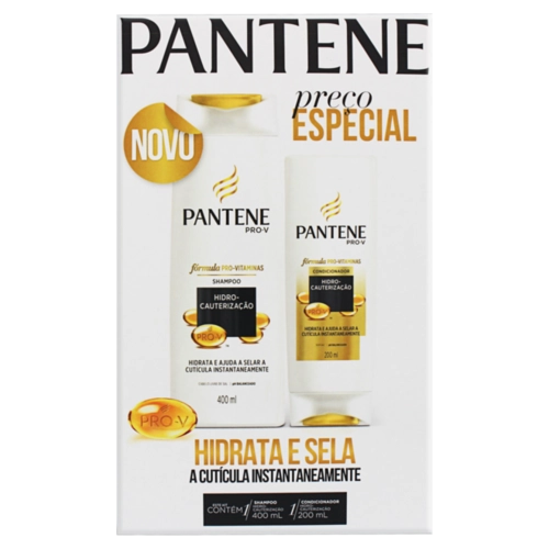 KIT PANTENE SHAMPOO 175ML+CONDIVIONADOR 175ML HIDRO CAUTERIZAÇÃO