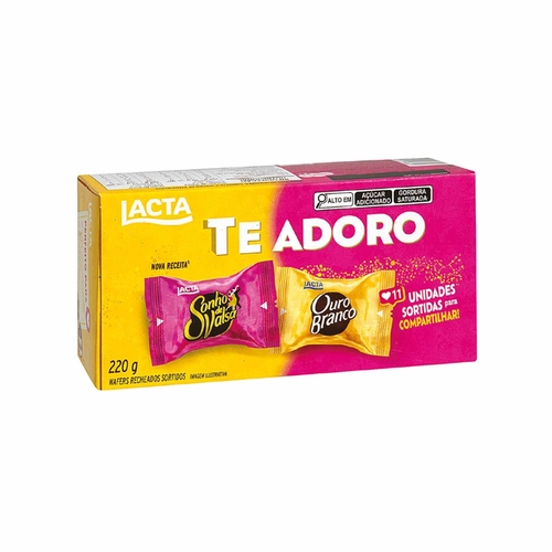 BOMBONS LACTA SONHO DE VALSA E OURO BRANCO 220G