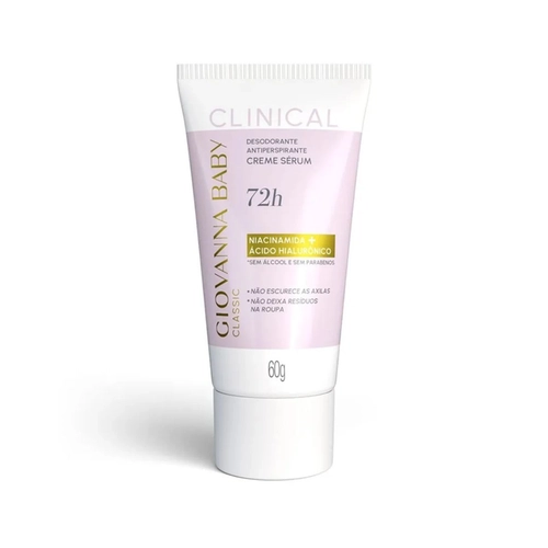 Desodorante Creme Sérum Giovanna Baby Clinical 72h Classic 60g