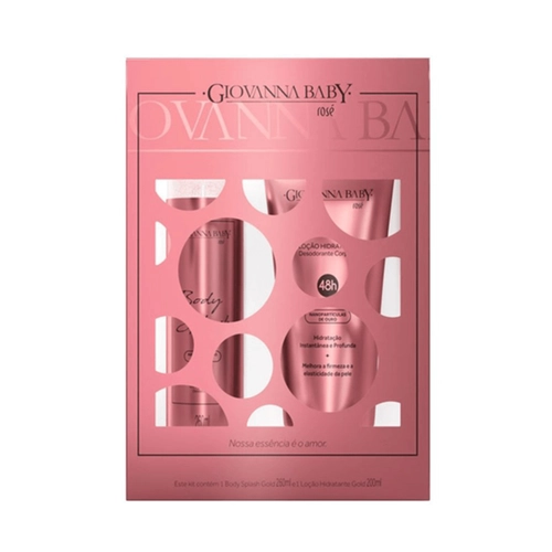 KIT GIOVANNA BABY ROSE BODY SPLASH 260ML + LOÇÃO HIDRATANTE 200ML