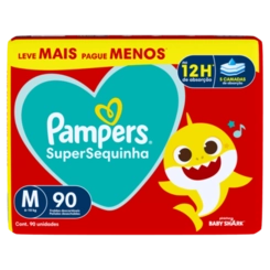 FRALDA PAMPERS SUPERSEQUINHA GIGA M C/90