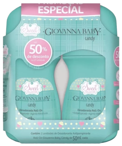 Kit Desodorante Giovanna Baby Rollon Candy 2 Unidades