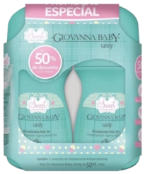 Kit Desodorante Giovanna Baby Rollon Candy 2 Unidades