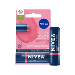 Hidratante Labial Nivea Hidra Color FPS 30 Rose 4,8g