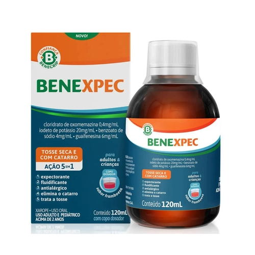 Benexpec Xarope Sabor Framboesa 120ml