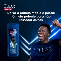 Shampoo Anticaspa Clear Men Hidratação Campeã By Vini Jr 200 ml