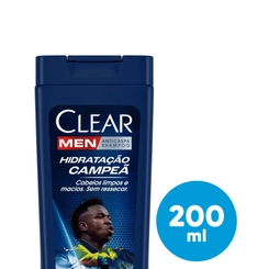 Shampoo Anticaspa Clear Men Hidratação Campeã By Vini Jr 200 ml