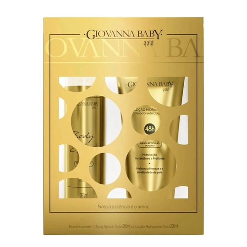 Kit Giovanna Baby Gold Body Splash 260Ml + Loção Hidratante 200Ml