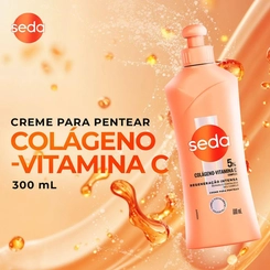 CREMEDE PENTEAR SEDA COLAGENO + VITAMINA C REGENERACAO INTENSA 300ML