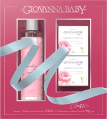 KIT GIOVANNA BABY CLASSIC BODY SPLASH 260ML + 2 SABONETES 90G