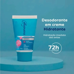Desodorante Antitranspirante Creme Monange Hidratante  Acido Hialuronico Feminino 72h 50g