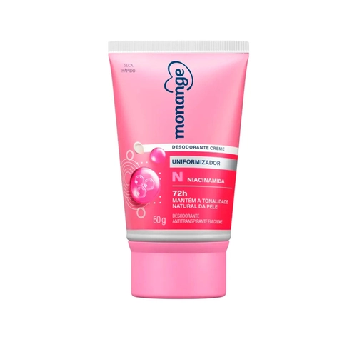 Desodorante Antitranspirante Creme Monange Uniformizador Feminino 72h 50g