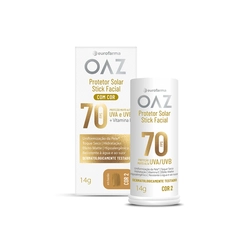 Protetor Solar Facial OAZ FPS70 Stick Cor 2 14G