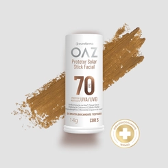 Protetor Solar Facial OAZ FPS70 Stick Cor 3 14G