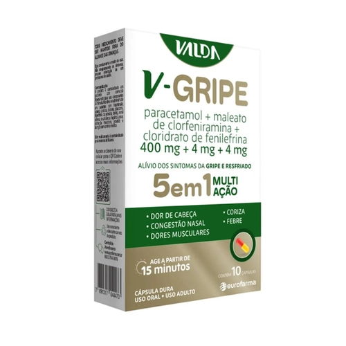 V GRIPE VALDA 5 EM 1 10 cápsulas