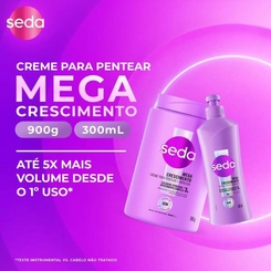 Creme Para Pentear Seda Mega Crescimento 300ml