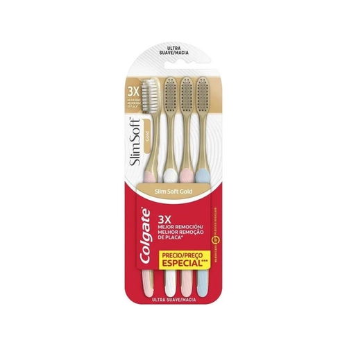 Escova de Dente Colgate Slim Soft Gold 4 unidades