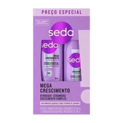 Kit Shampoo 300ml e Condicionador 190ml Mega Crescimento Seda
